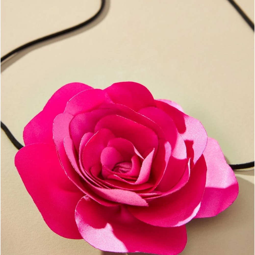 Anthropologie Rosette Necklace - OS - Pink - Picture 2 of 8